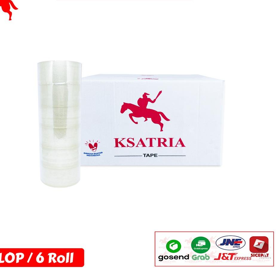 

Baru Lakban OPP Tape / Lakban Bening KSATRIA Tape 80 Yard (1 Slop) ~