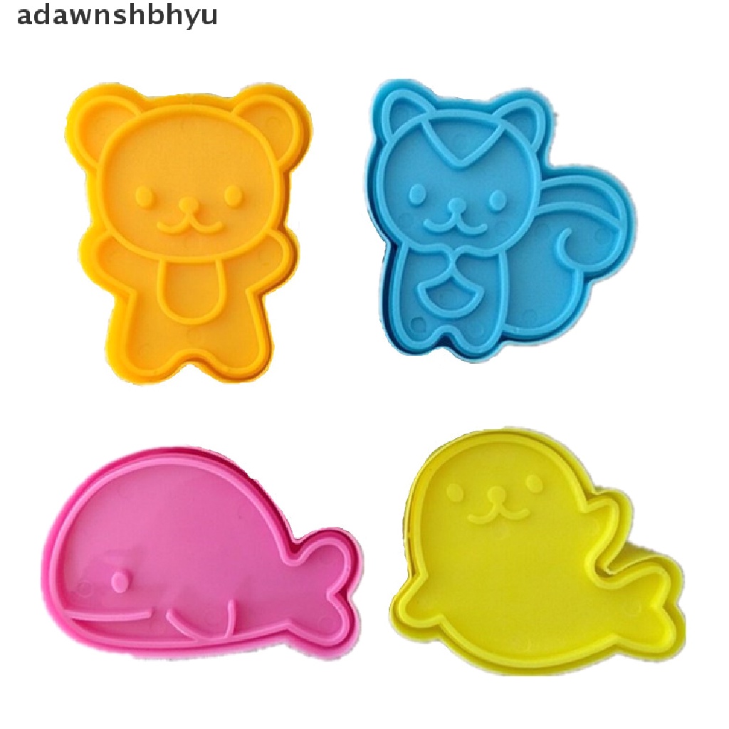 Adawnshbhyu 1Set Cetakan Sushi Dapur Kelinci Dolphins Rice Ball Mold DIY Bento Maker Tool ID