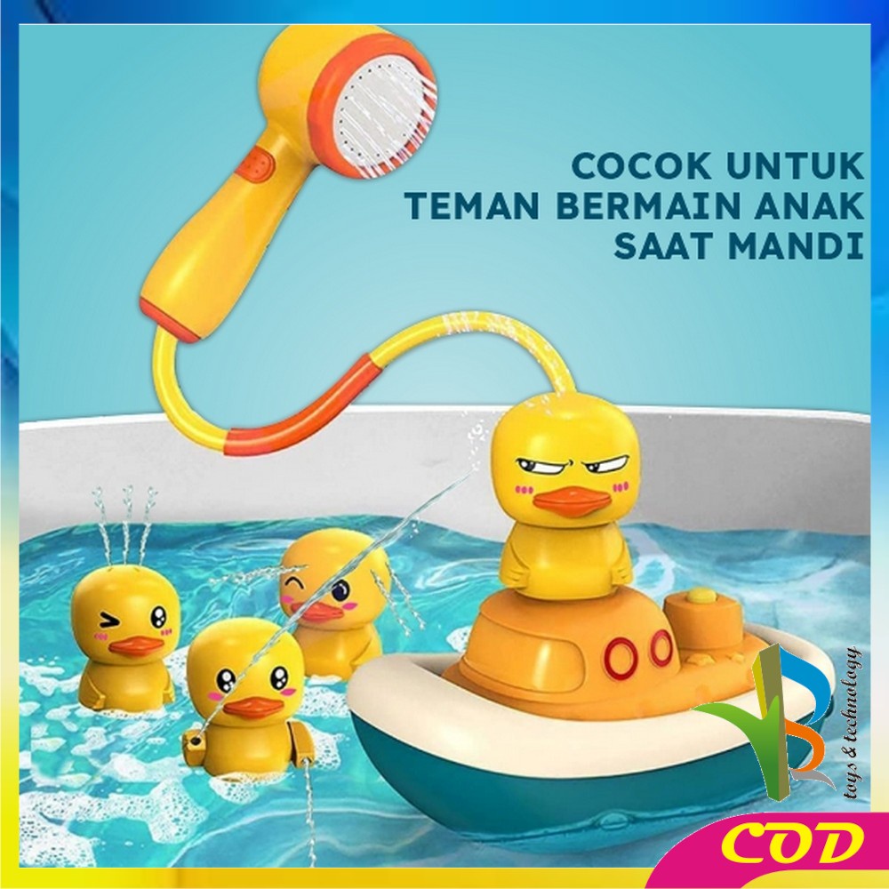 RB-M248 M249 Bebek Mainan Mandi Bayi Mainan Anak Balita Semprotan Shower Air Mandi Kepala Bebek / Shower Boneka Bebek