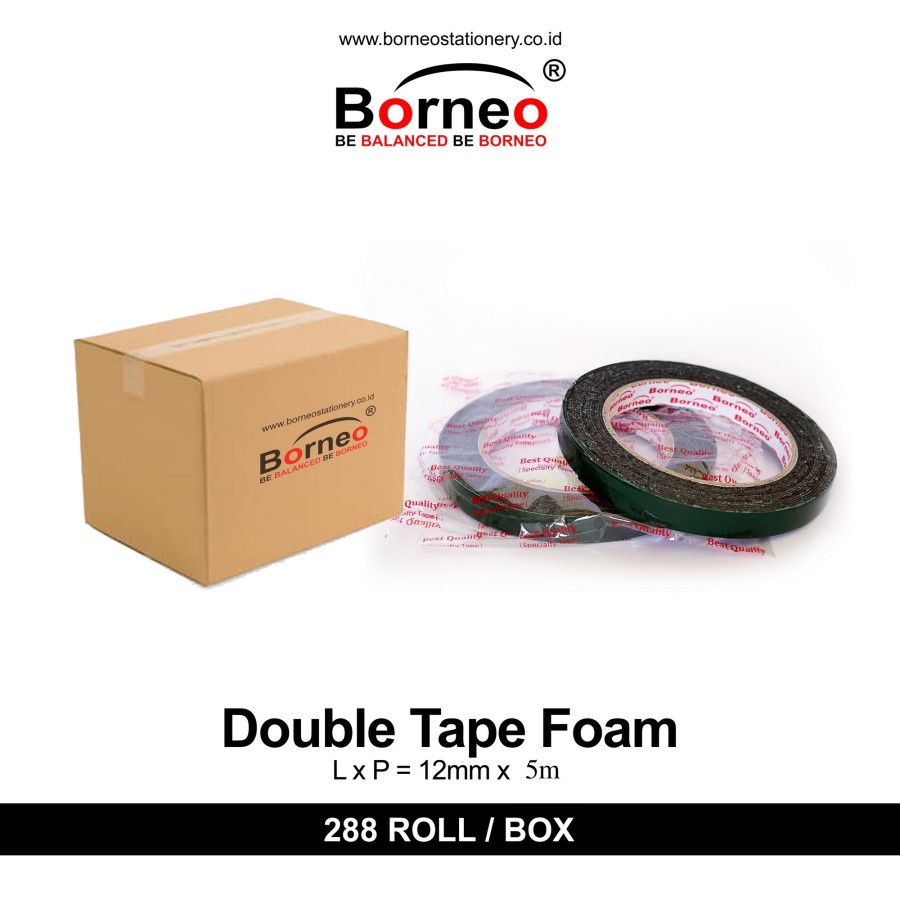 

Doubletape Foam Borneo 5m | 12mm 24mm 48mm