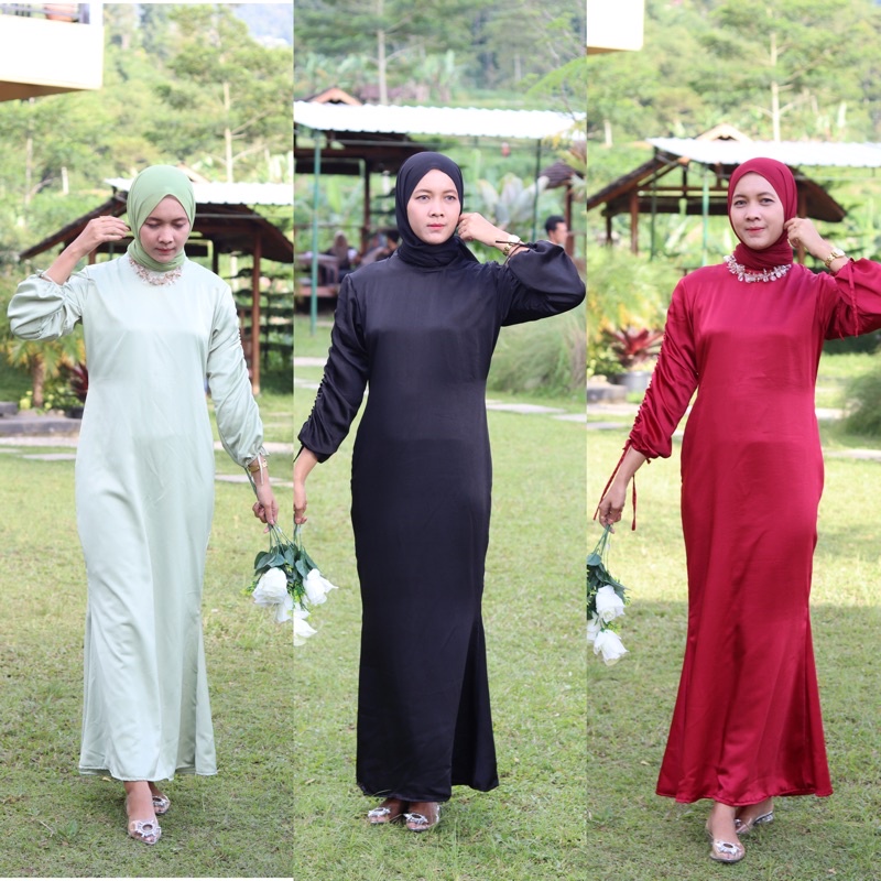 clemira dress by elslook (READY STOK) silk dress satin dress kondangan outfit kondangan malay gamis mermaid dress serut silk maxmara darla dress bridermaid lamaran gaun serut carla andini dress