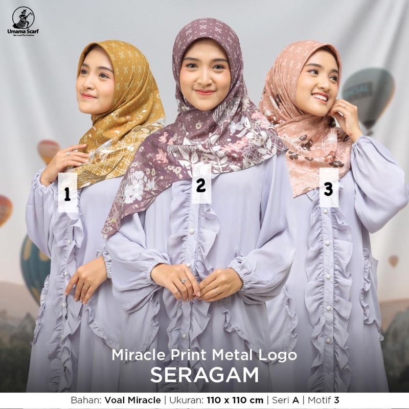 (SERI A) SEGIEMPAT MOTIF MIRACLE PRINT METAL LOGO SERAGAM