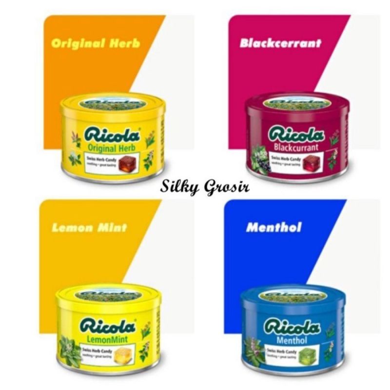 

Ricola Lemon Mint 100g // Ricola Menthol 100g // Ricola Original Herb 100g - Permen Ricola 100 gr