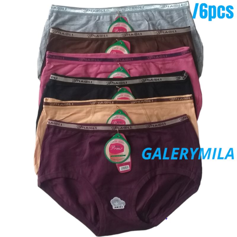 6 PCS_ CD WANITA DEWASA PIAOLI 2077/ CELANA DALAM WANITA PIAOLI ORIGINAL