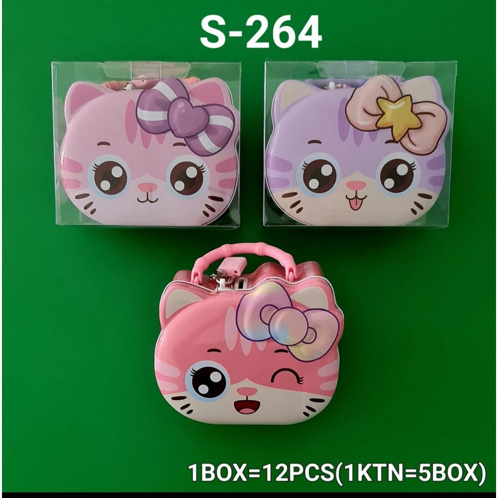 FREE BUBLE &amp; DUS Coin Box Celengan Kunci Gembok  Xiao Ling Jing Tas  Unicorn Kuda S-248/ KURA KURA TURTLE 178/ KELINCI RABBIT 261 265/Harimau Tiger S-251/kucing 264 s 275  s 274   /2666/s 276 astronot/ s 277 loVe cinta/ manik manik password s 258 s 259