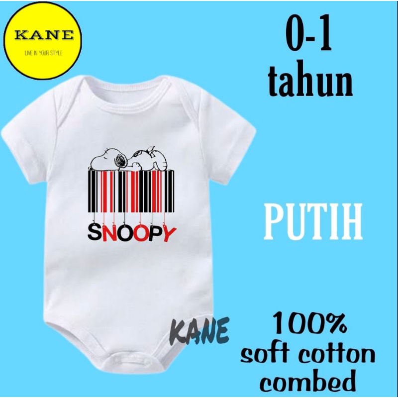 Kaos baju bayi jumper baby kids SNOOPY PEANUTS kartun disney merk brand logo tulisan usia 0 1 2 3 4 