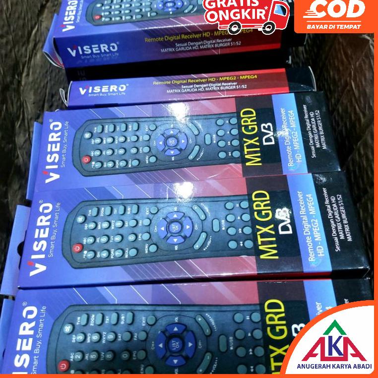 ((U-7-R ♥☞> Remote digital receiver HD MPEG2 MPEG4 Matrix Garuda Burger S1 S2 Remot VISERO MTX GRD D