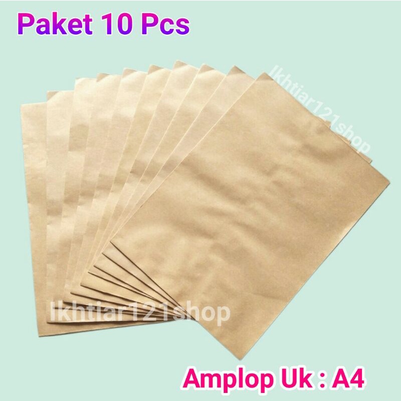 

Paket 10 Pcs Amplop Cokelat Polos Ukuran A4