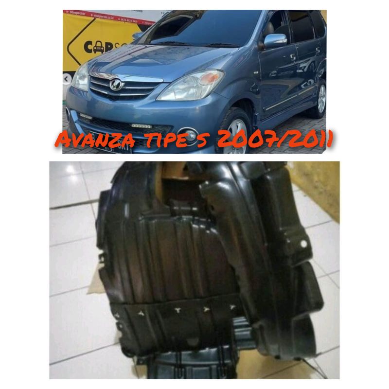 Liner fender Avanza tipe S 2007 sampai 2011
