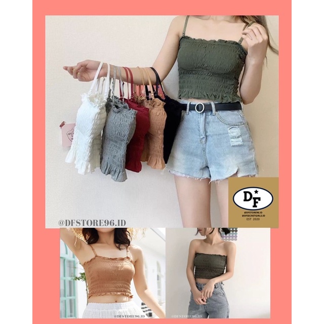 DFSTORE96.ID- tanktop bra crop import bra import kemben tanpa tali tanktop bra 2 in 1