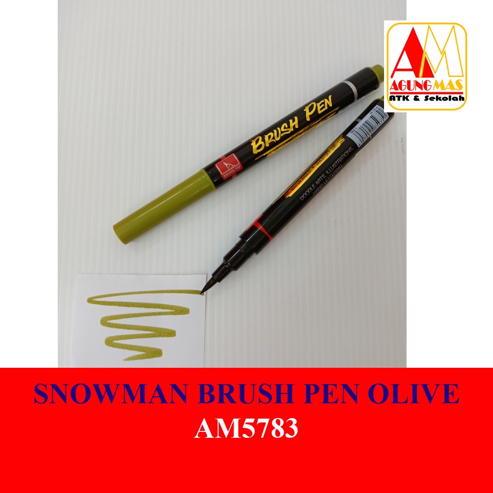 

SNOWMAN BRUSH PEN OLIVE