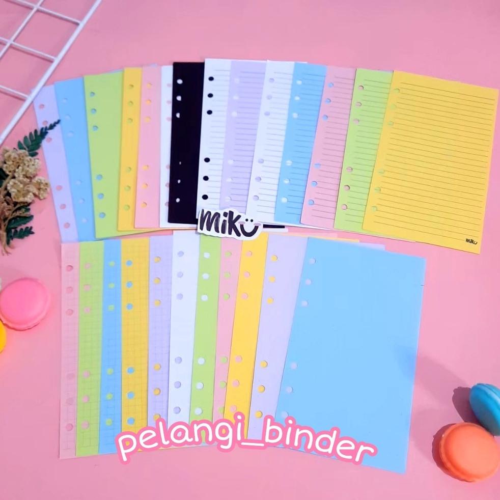 

([Kode](D28W)♥) [A6] isi binder loose leaf garis polos ukuran A6 super keren