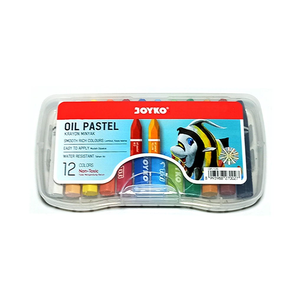 

Joyko - Krayon Minyak 12 Warna / Crayon 12 Colors Oil Pastels