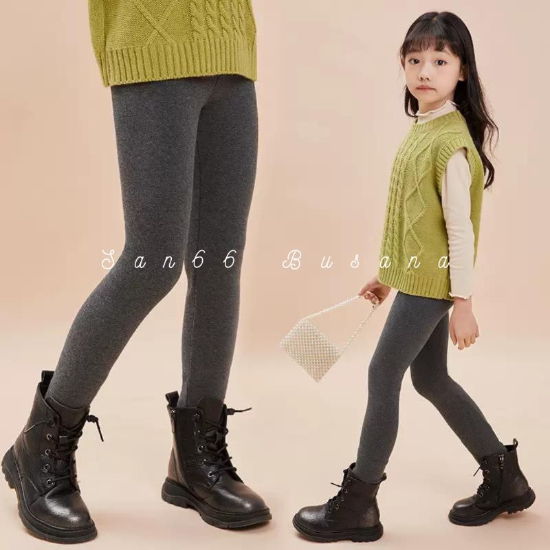 Legging Anak Perempuan Polos Bahan Kaos Rayon Usia 1-7 Tahun