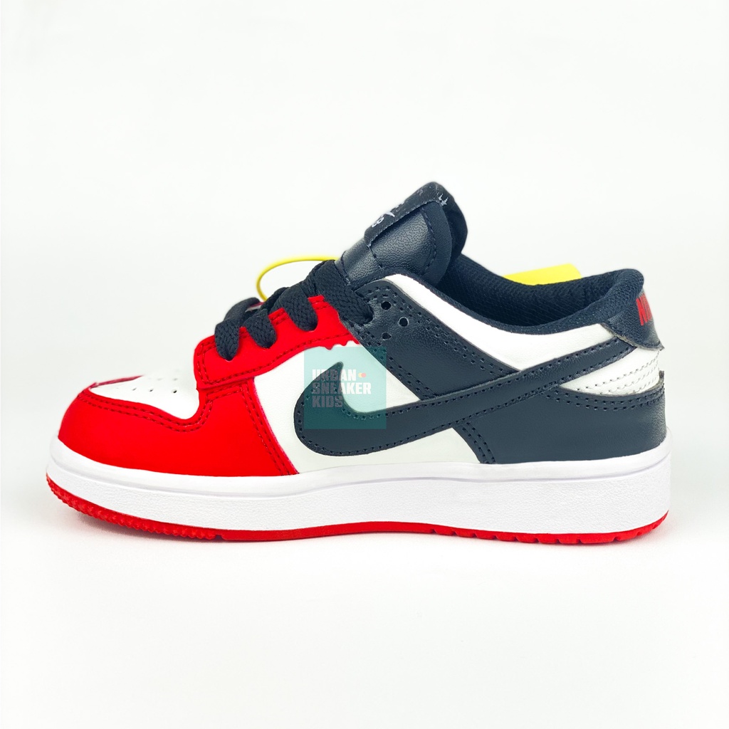 Sneakers Dunk Sepatu Anak Laki Laki Import Hitam Merah Usia 3-10 Tahun - Urban Sneaker Kids