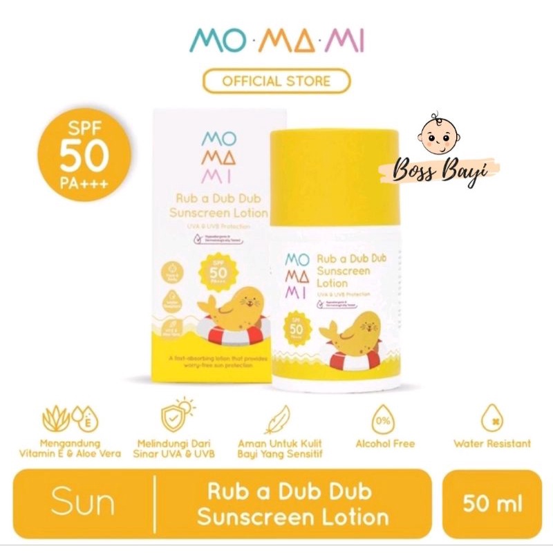 MOMAMI - Rub A Dub Dub Sun Lotion 50ml / Sunscreen Cream 50ml