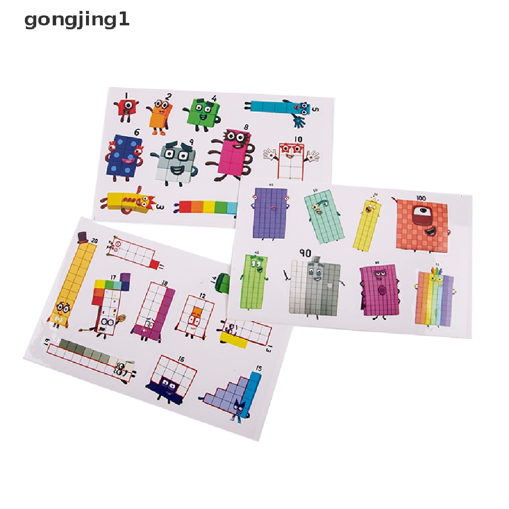 Ggg Numberblocks Stiker Mainan Number Blocks Graffiti DIY Skateboard Cup Sepeda Decals ID