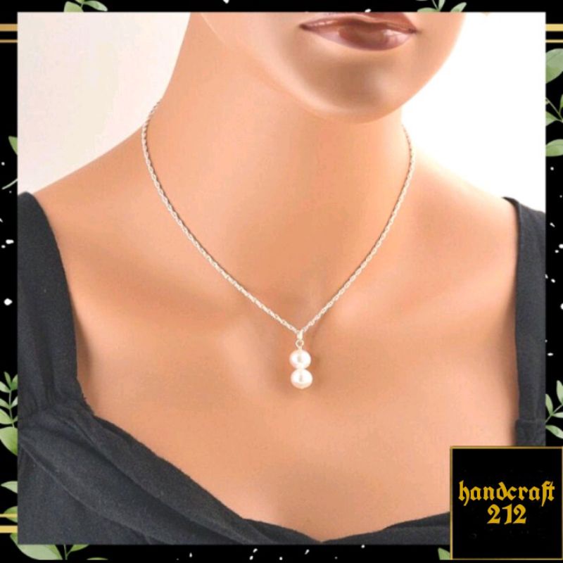 Kalung Mutiara / Necklace Pearl / Kalung Korea Rantai Mata Mutiara