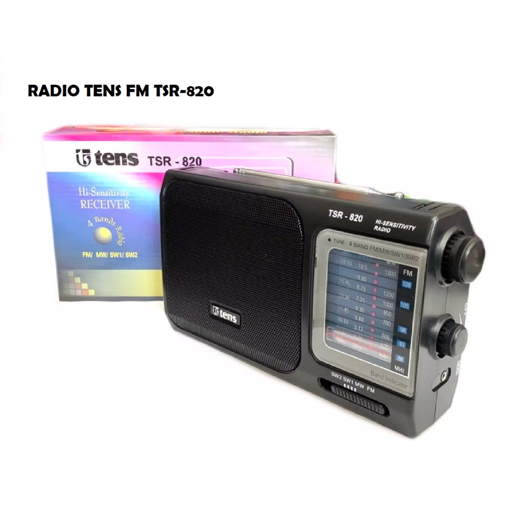 Tens Radio Jadul Putar AC DC GELOMBANG FM AM TSR 820 3 Baterai Besar Listrik
