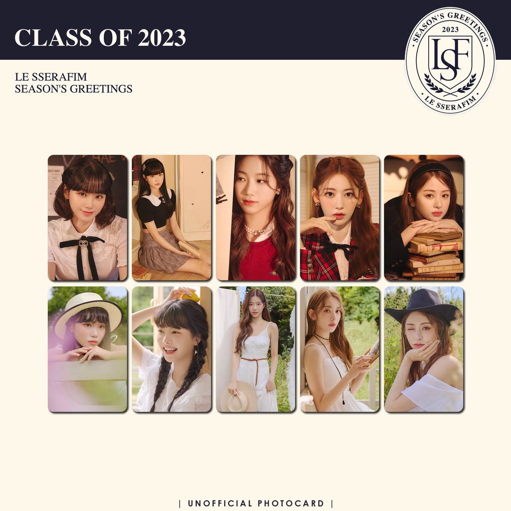 UNOFFICIAL PHOTOCARD LE SSERAFIM SEASON'S GREETINGS