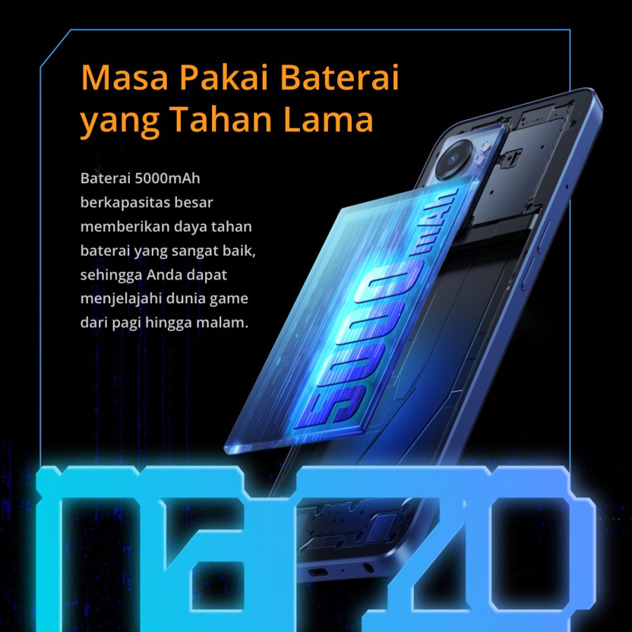Realme Narzo 50 5G 6/128GB Hyper Blue Garansi Resmi