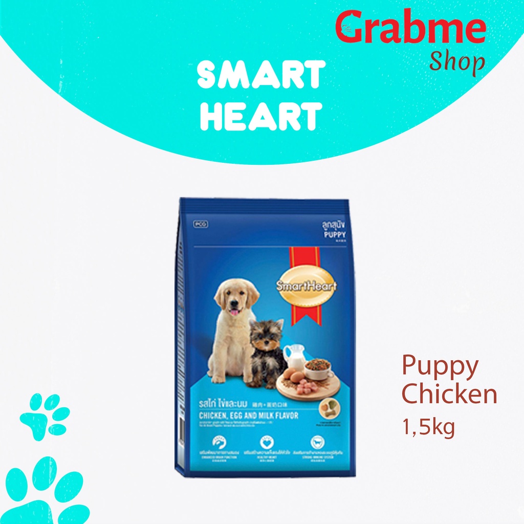 Makanan kering Anjing SMART HEART DOG PUPPY/Small breed 1,5kg