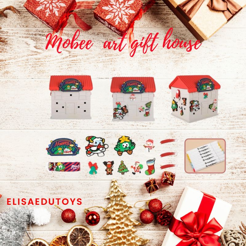 

mobee art gift box house tas crayon