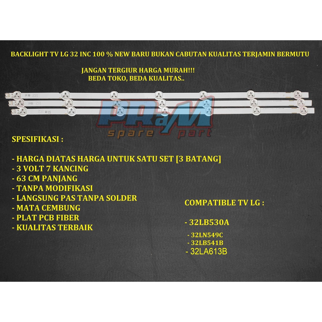 Backlight Led Tv LG 32 INC 32LA613B Lampu Tv LG BL 32LA613B 32LB530A 32LN549C 32LB541B