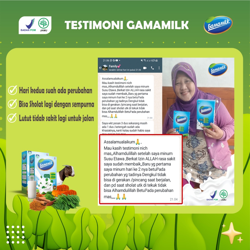 (10 BOX) SUSU ETAWA GAMAT GAMAMILK - Paket Sehat Menjaga Kepadatan Tulang Cocok Untuk Anak, Dewasa, dan Manula