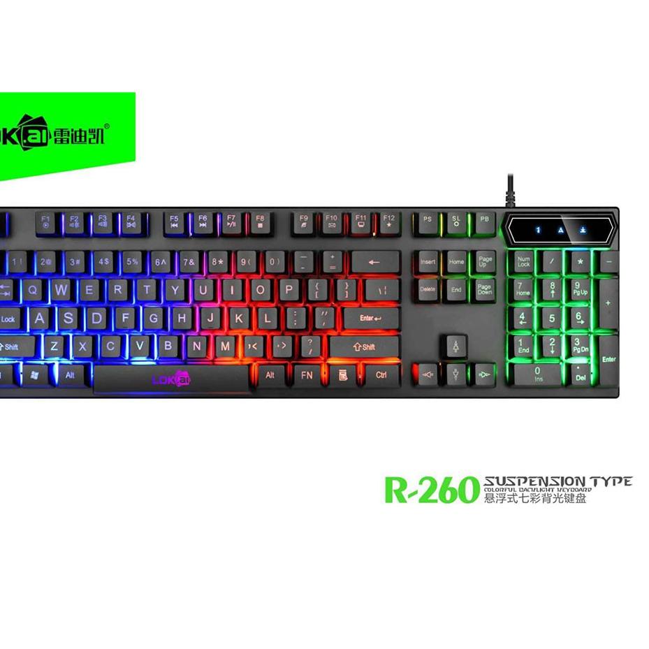Lebih Irit Keyboard Gaming - Gaming Keyboard RGB LED - LDKAI R260