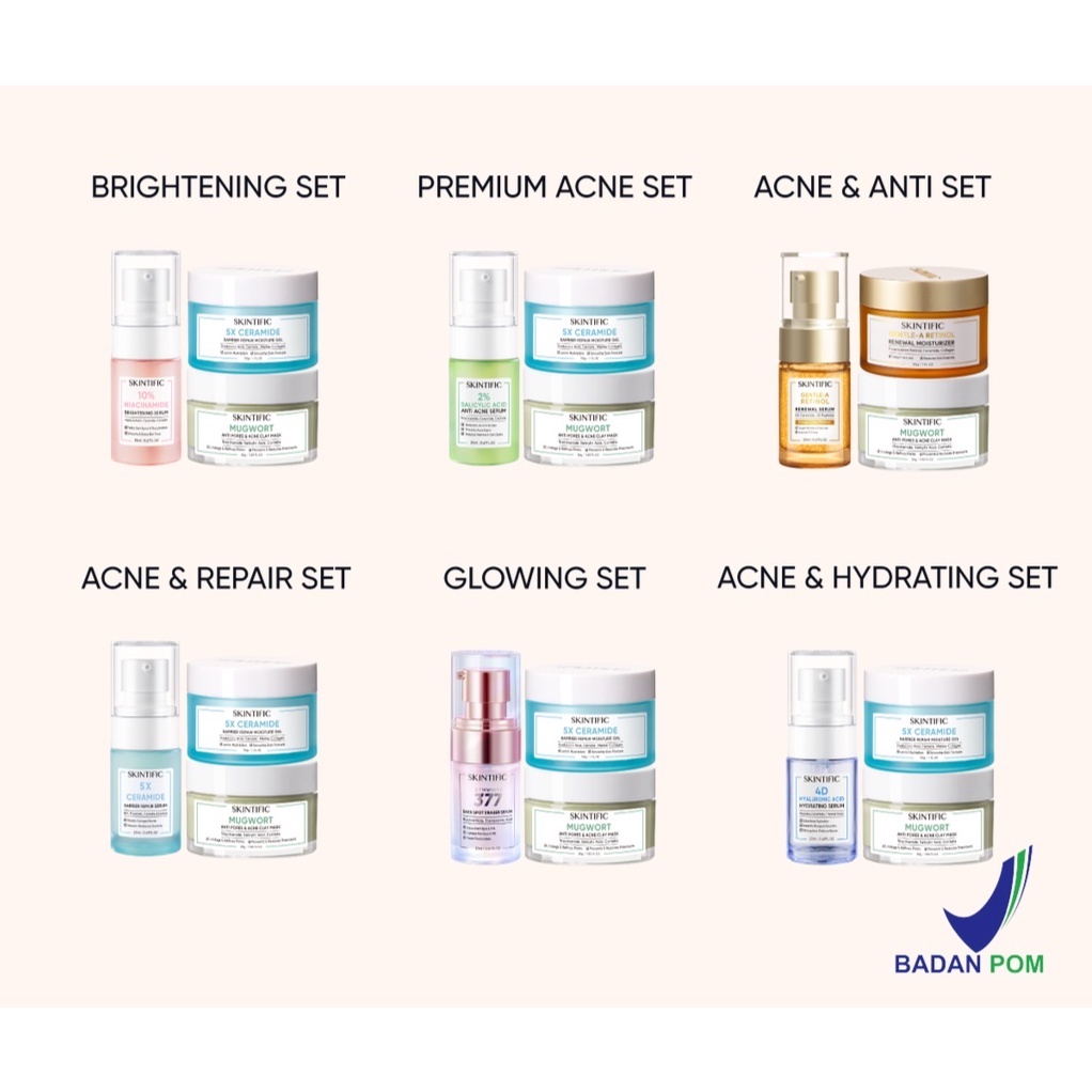 【Ready Stock】ori SKINTIFIC 3pcs Paket with moisturizer+clay mask+serum -  Barrier Repair Moisturizer Moisture Gel / Mugwort Clay Mask Mud Masker/ Niacinamide Brightening Serum / Salicylic Acid Acne Serum / Barrier Repair Serum / Retinol Serum Facial Serum