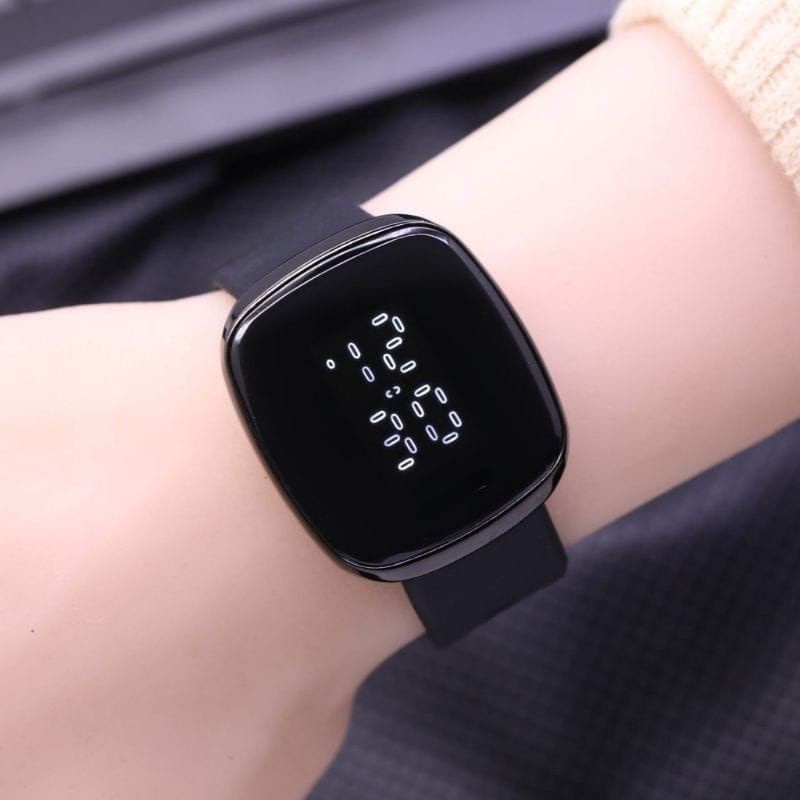 Jam Tangan Wanita Led Watch Digital Terbaru Strap Rubber/Silicon Jam Tangan Fashion Cewek Free Batrai Cadangan F. O. S