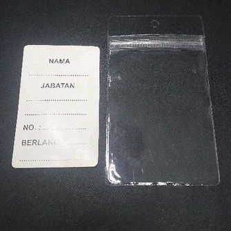 CASING ID CARD HOLDER DENGAN KLIP ANTI BASAH / TANDA PENGENAL COVER