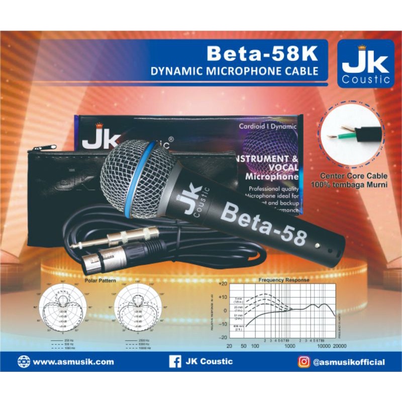 Mic kabel JK Coustic Beta 58