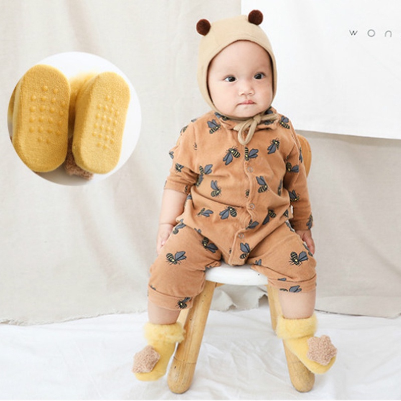 READY STOK!!! kaos kaki  bayi lucu motif 3D karakter star &amp; love / kaos kaki bayi usia 0-6 bulan