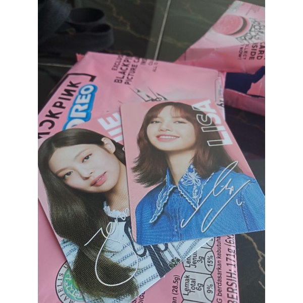 PHOTOCARD OFFICIAL OREO JENNIE 07 LISA 08 BLACKPINK LIMITED EDITION PC ONLY