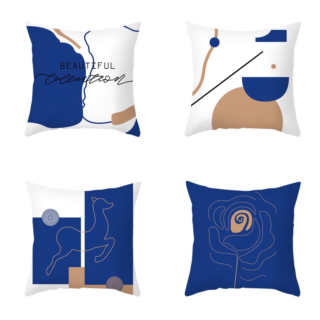 Utama Jakarta Baru - Sarung Bantal Sofa Aesthetic Uk 45 x 45cm Bahan Premium /Sarung Bantal Sofa 1set 4pc