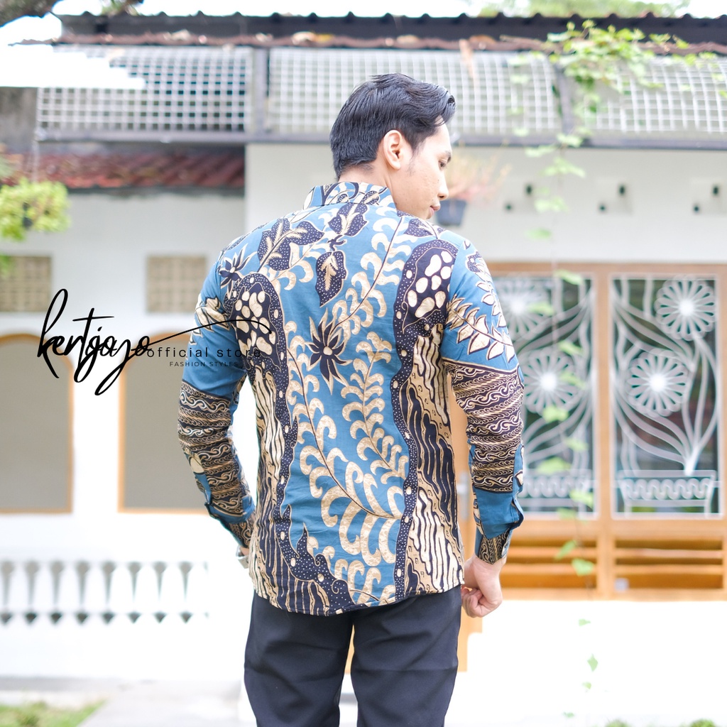 Baju Batik Pria Lengan Panjang Slimfit Modern premium kemeja batik pria lengan panjang katon primisima batik kertojoyo KJ035 kemeja batik pria lengan panjang full furing batik alisan pria Kemeja batik slimfit pria premium PRABUSENO LASKALA AKSA ADINATA