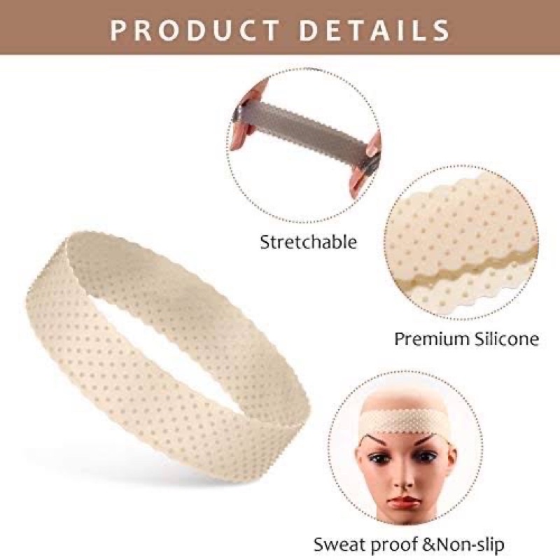 SILIKON PENAHAN WIG / NON SLIP HEADBAND / ANTI SLIP SILICONE HEADBAND / HAIR BAND SILICONE (VH)