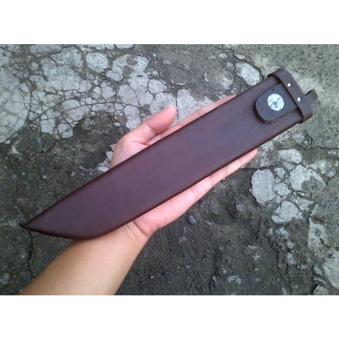 Sarung kulit asli pisau herder / cap garpu original made in germany 9"