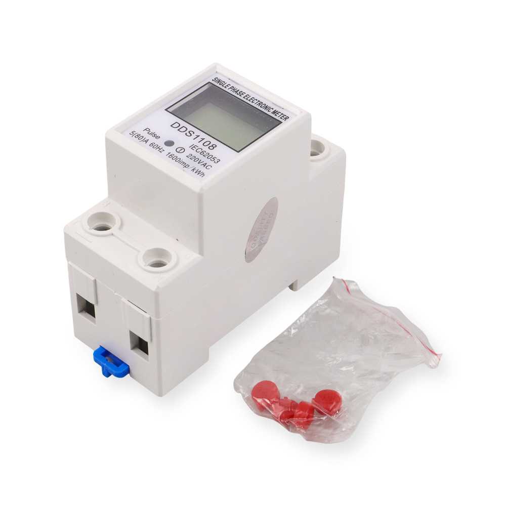 [ COD ] DIANQI Meteran Listrik Digital Din Rail Voltmeter Single-Phase 220 V - DDS1108