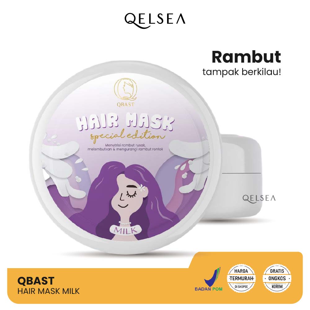 Hair Mask MILK/SUSU 250 gr Special Edition Masker Rambut QBAST