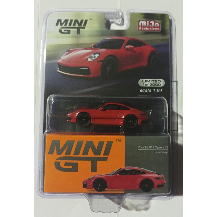 MINI GT 371 MIJO Porsche 911 (992) Carrera 4S Lava Orange