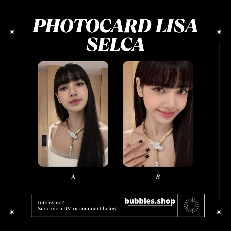 PHOTOCARD UNOFFICIAL LISA BLACKPINK SELCA