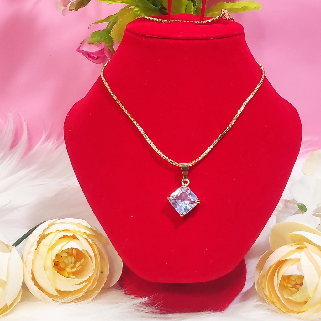 Kalung Liontin Dewasa Motif Permata Tengah Terbaru Kekinian (HH134)