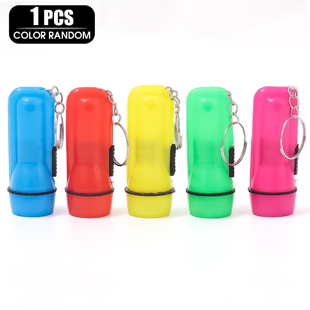 [Harga Grosir] [Warna Random] Senter Portable Travel Untuk Camping Senter Praktis Mini Dengan Gantungan Kunci Pocket Light Torch for Emergency Handheld Senter Mini LED