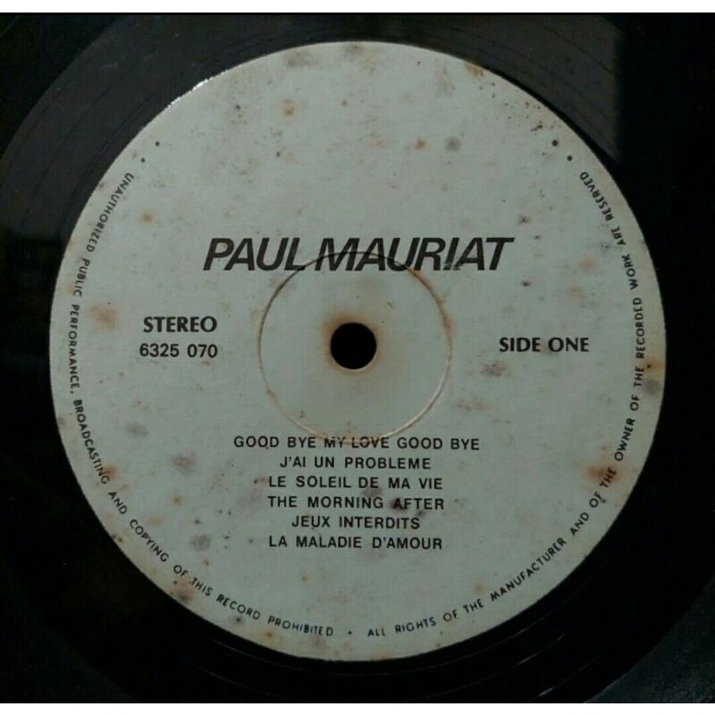 Vinyl Piringan Hitam 12&quot; Paul Mauriat Good Bye My Love Good Bye