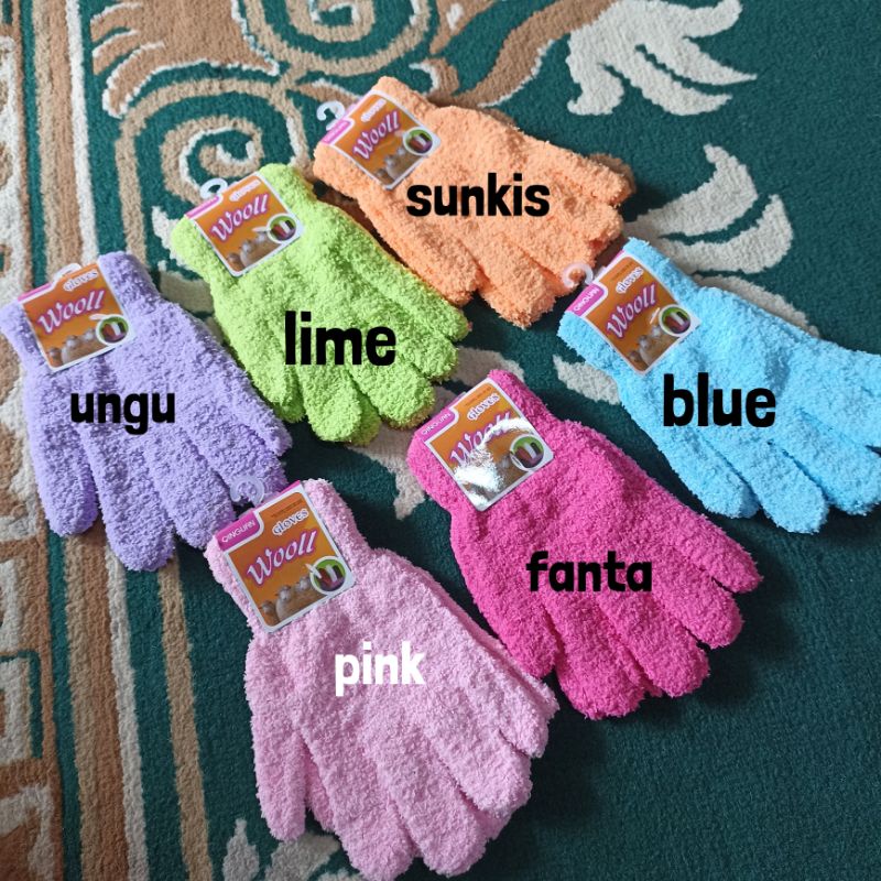 sarung tangan wanita bahan handuk