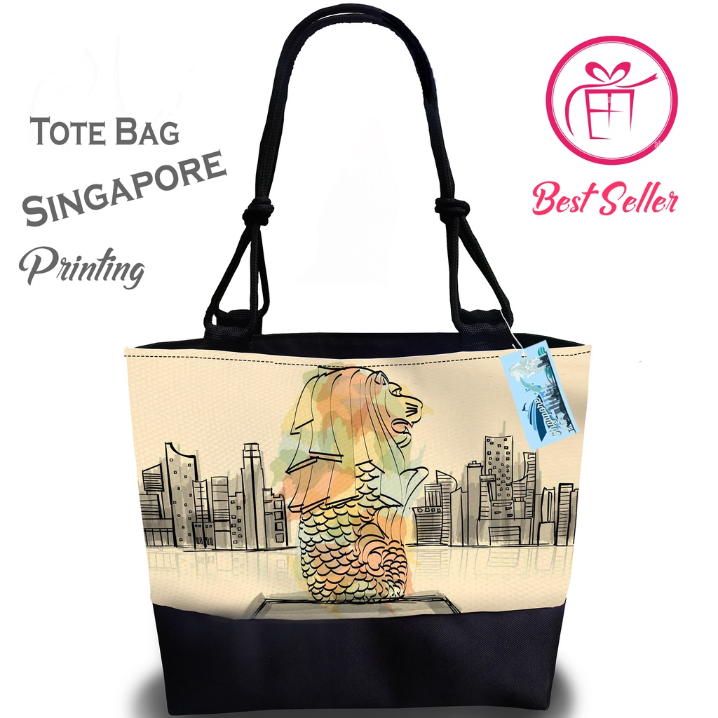 tas tote bag wanita singapore Oleh-oleh 001