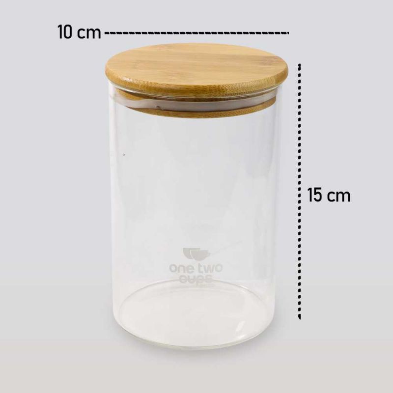 One Two Cups Toples Kaca Penyimpanan Makanan Glass Jar - GH1270 900ml